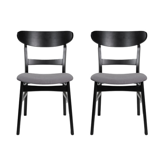Modern Dining Chair With Upholstered Seat And Wood Frame