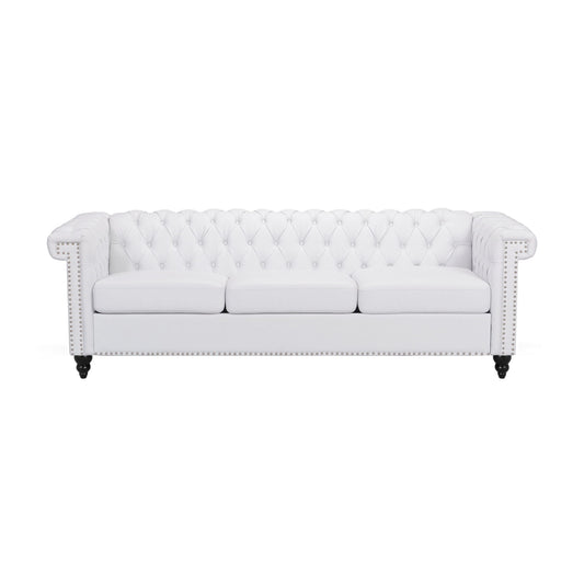 Chesterfield Style 3 Seater Sofa With Deep Button Tufting