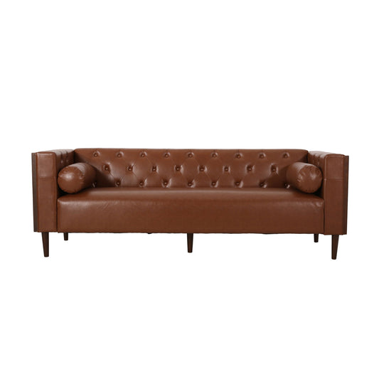 Contemporary 3 Seater Sofa With Tufted Design