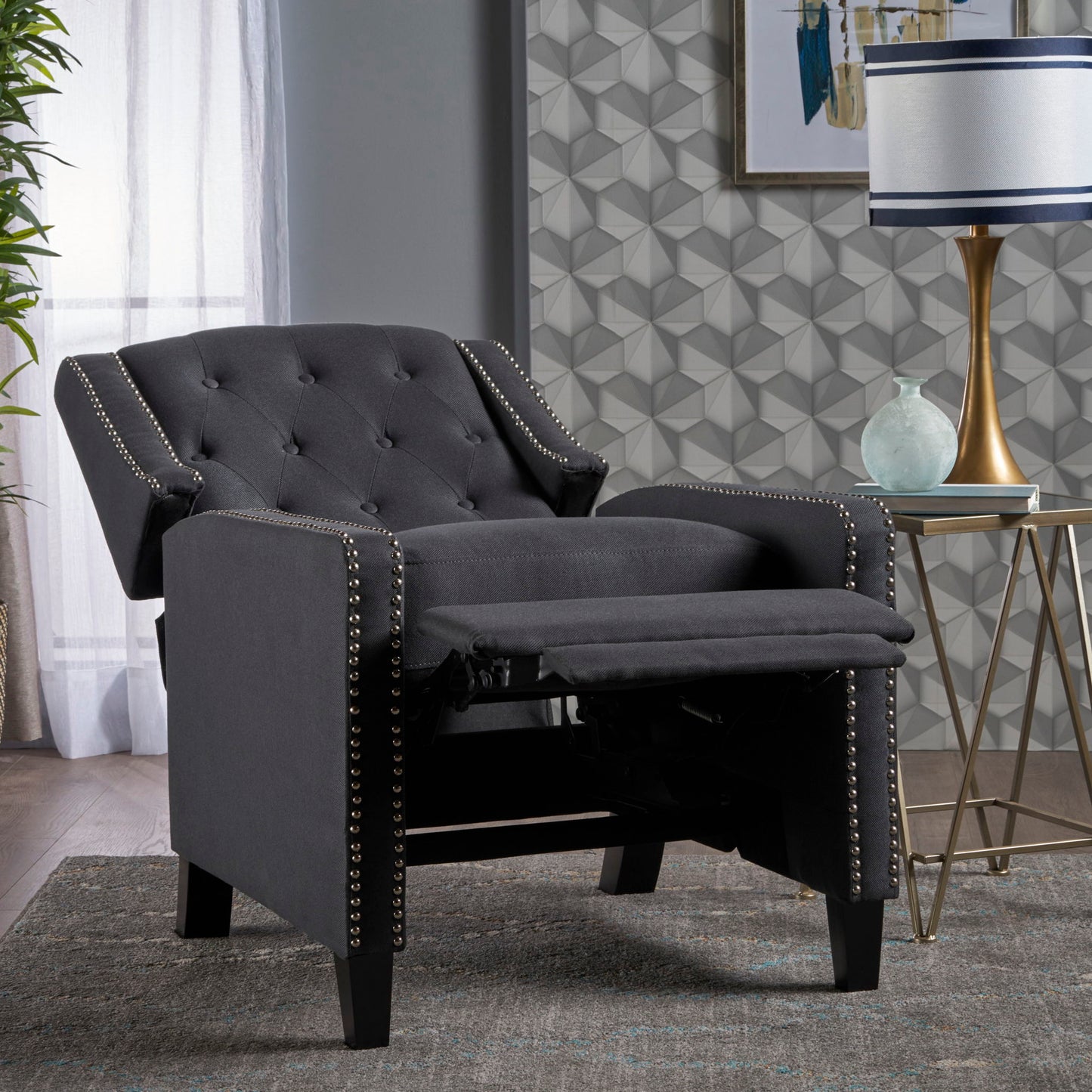 Classic Fabric Push Back Chair