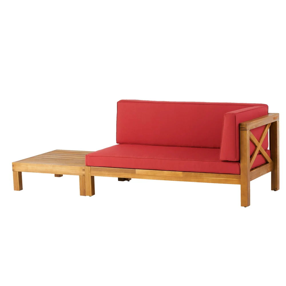Brava - X Back Corner Bench With Coffee Table