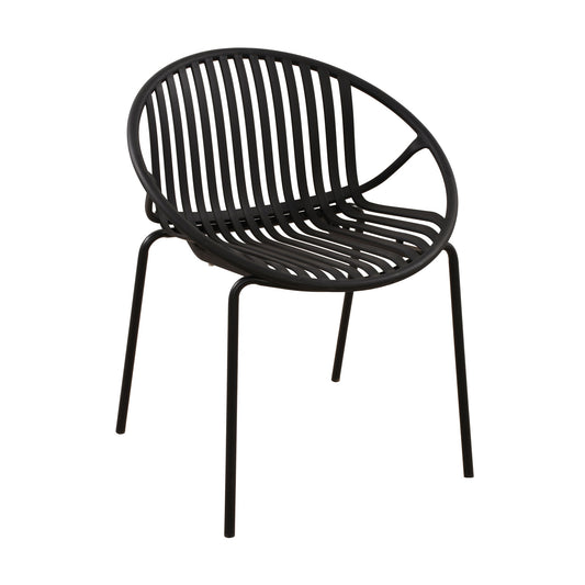 7 Piece Outdoor Modern Dining Set With Stackable Chairs