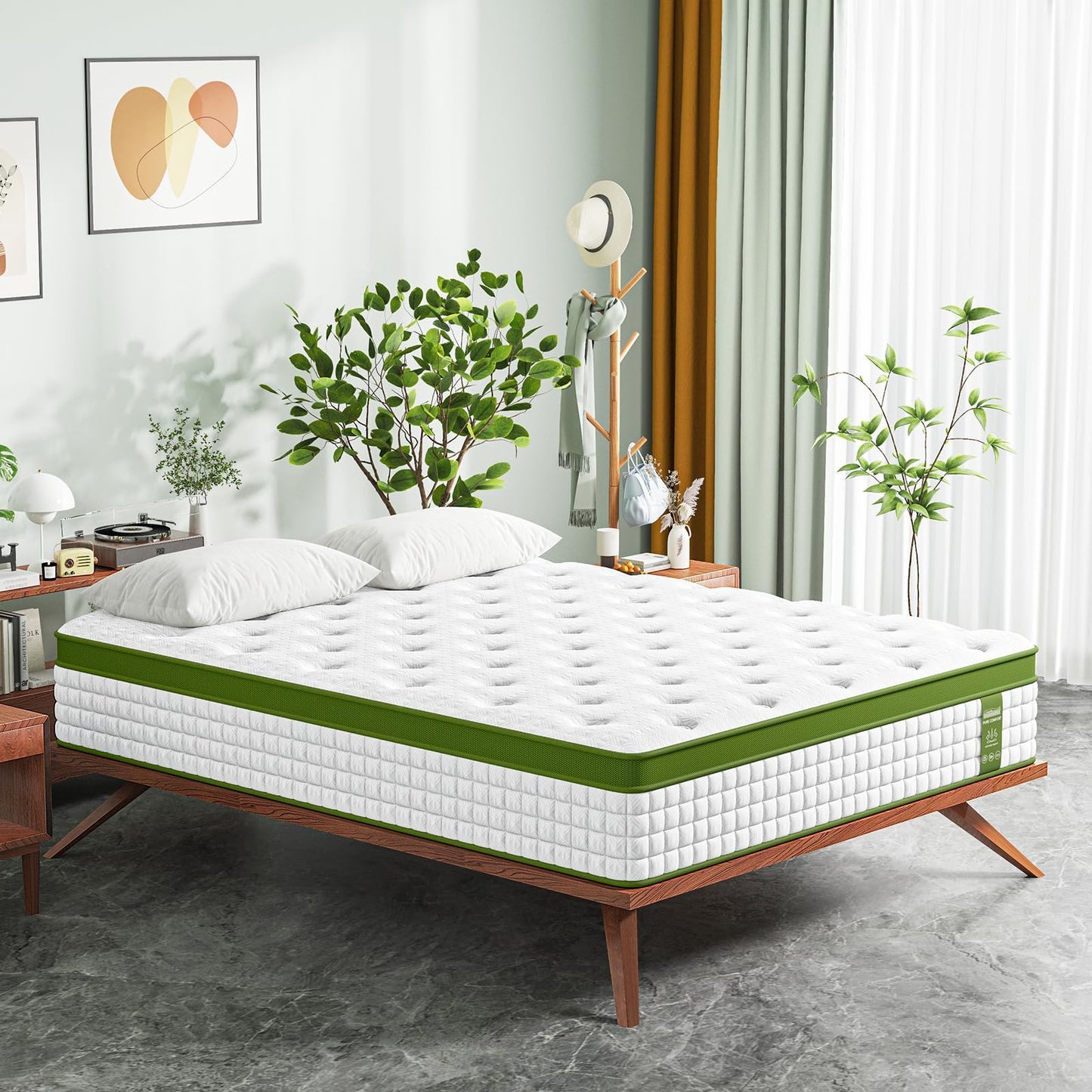14" Hybrid Mattress With Gel Memory Foam And Pocket Springs