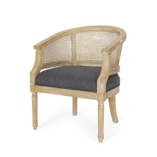 Curved Backrest Accent Chair