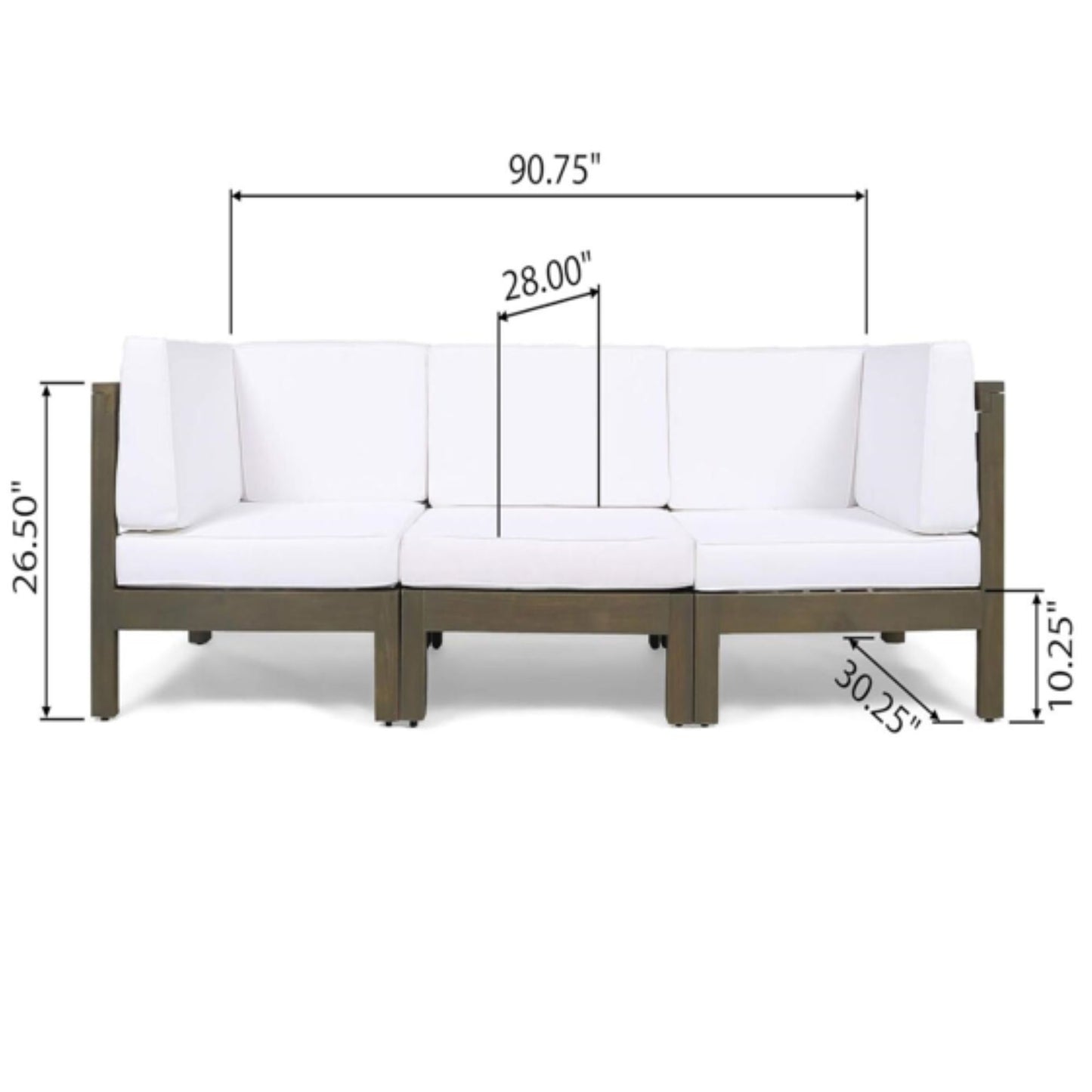 Oana - 3 Piece Sofa Set With Water Resistant Cushions