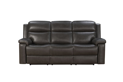 Leon - Power Sofa Recliner With Power Headrest, Power Lumbar, Heat And Massage (Dropdown Table With Smart Tabletop Control) - Smokey Gray
