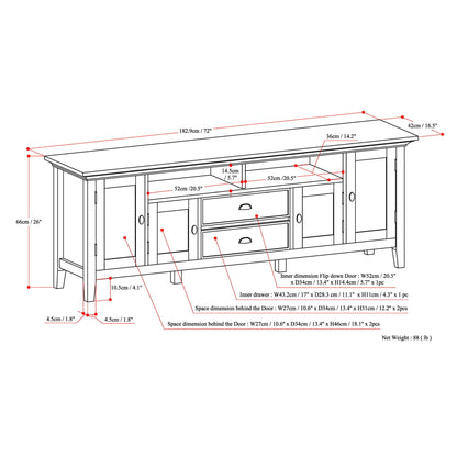 Redmond - Handcrafted TV Media Stand
