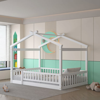 Bed House Bed Frame With Fence