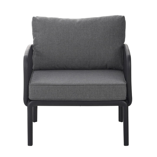 Outdoor Patio Club Chair, Waterproof Thick Cushion Deep Seating