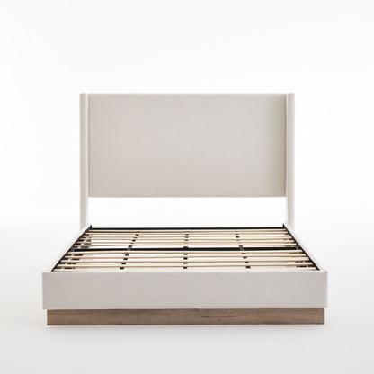 Hosford - Minimalist Upholstered Wingback Bed