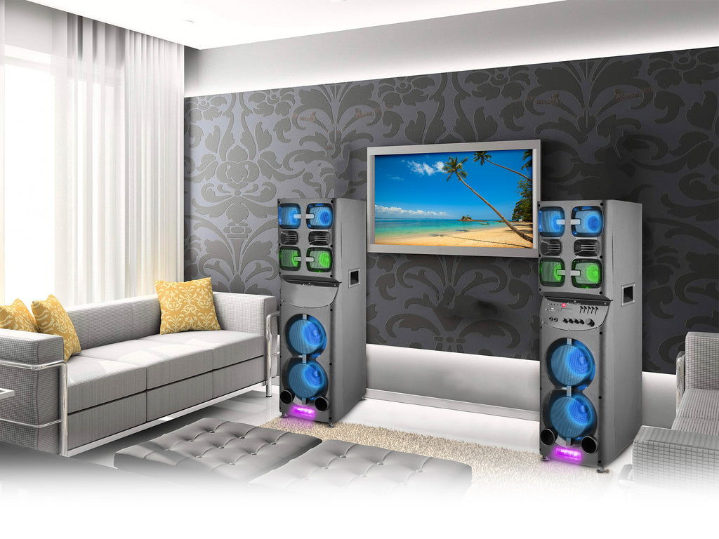 Pair Of Bluetooth Speakers 3000 Watts - Dark Gray
