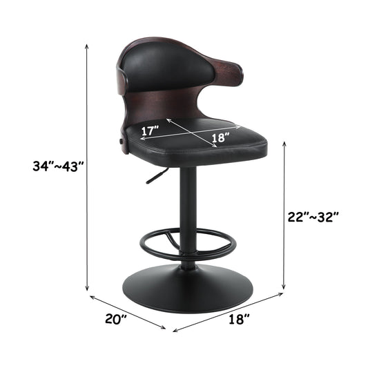 Saby - Adjustable Stool With Swivel - Charcoal
