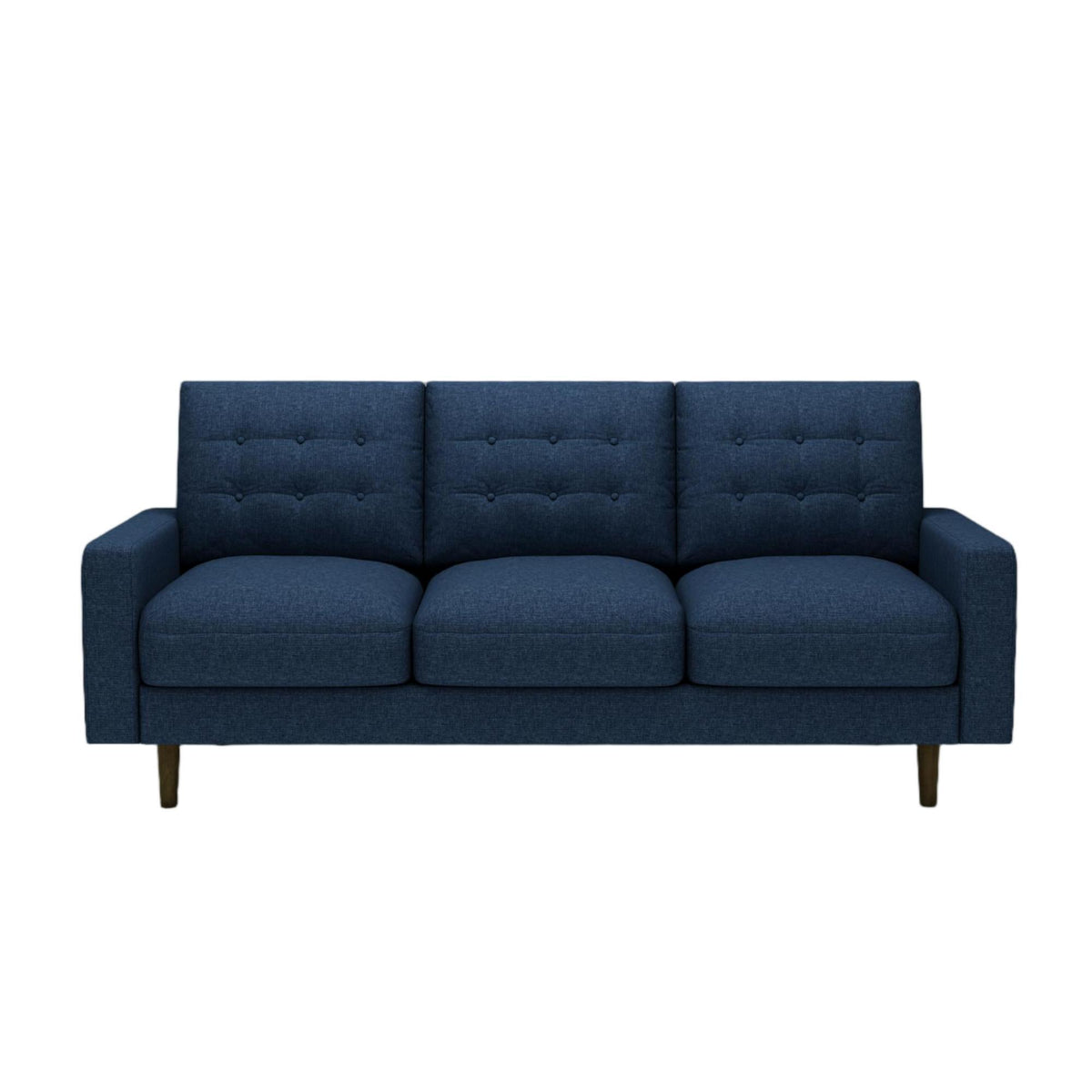 3 Seat Sofa Couch With Tufted Back Upholstered Couch For Living Room
