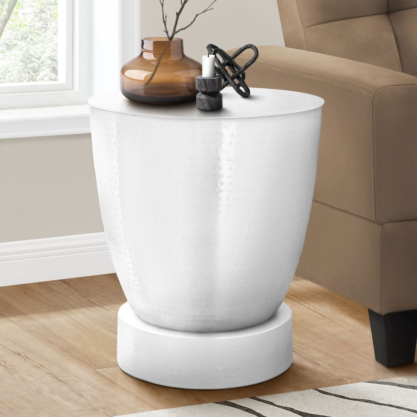 Drum Accent Side Table, Contemporary & Modern Design