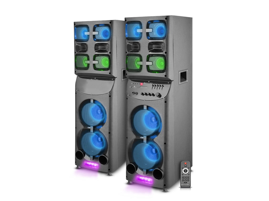 Pair Of Bluetooth Speakers 3000 Watts - Dark Gray