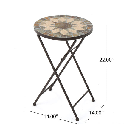 Silvester - End Table - Beige / Black