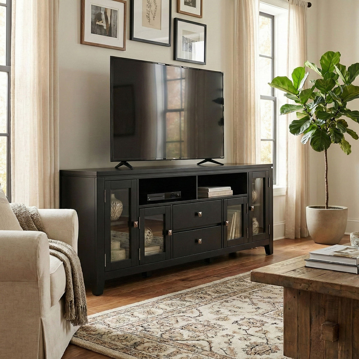 Cosmopolitan - Handcrafted Wide TV Media Stand