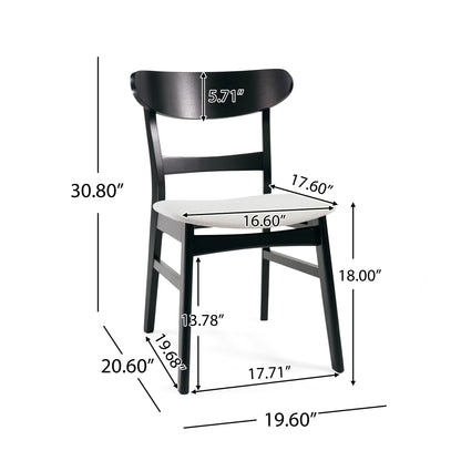 Modern Dining Chairs With Cushioned Seat (Set of 2)