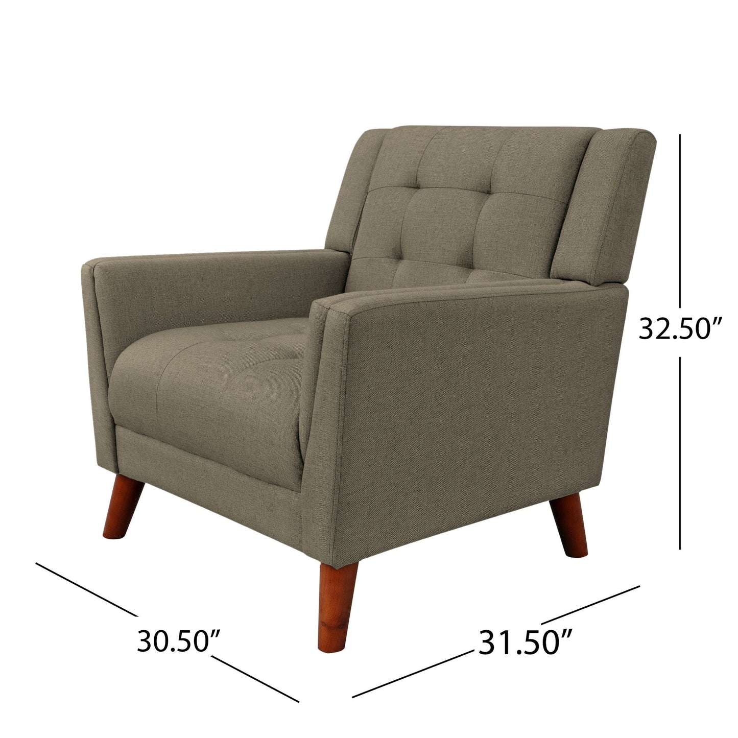 Luminaesque - Fabric Upholstered Armchair With Tufted Back