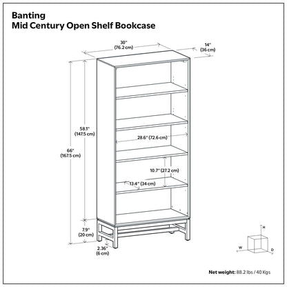 Banting - Mid Century Bookcase, Handcrafted