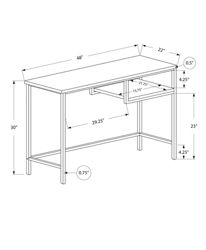 Computer Desk For Home Office, Compact Modern Design, Contemporary & Modern
