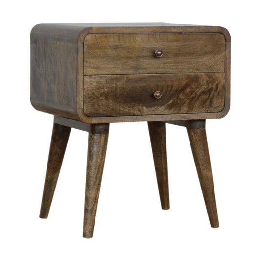 Curved Classic ed Nightstand - Gray Wash