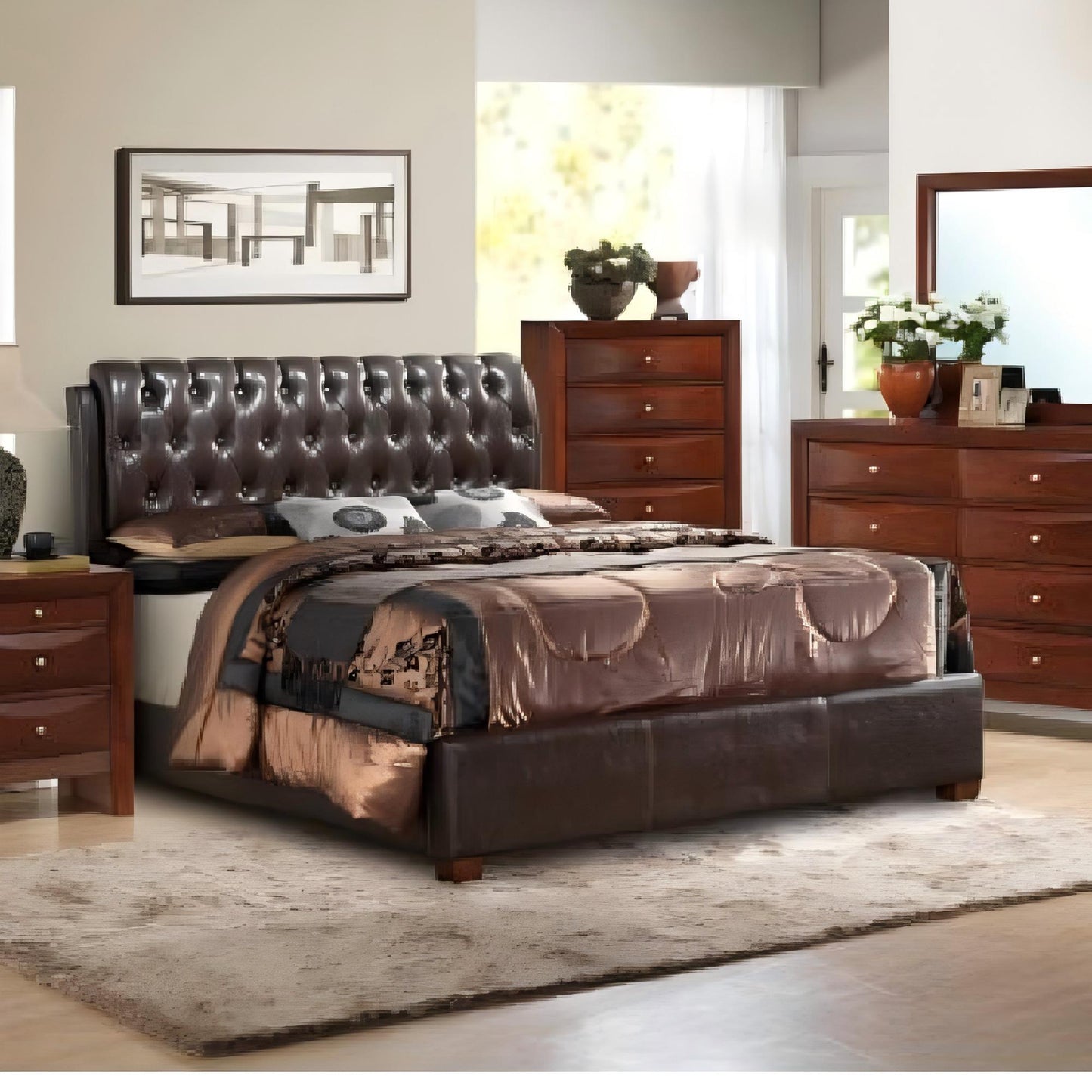 Tufted Upholstered Bed
