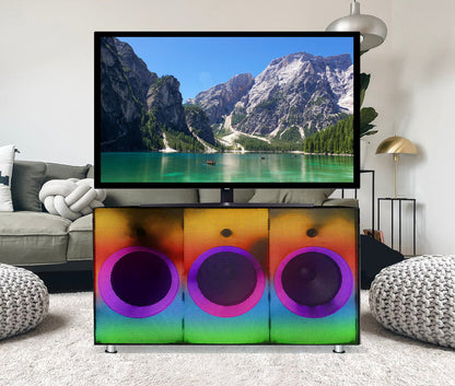 Led Lit TV Stand - Black