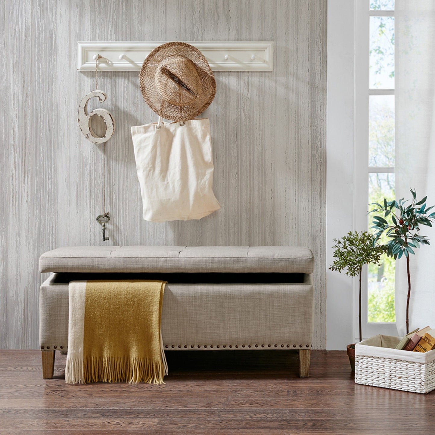 Modern Tufted Top Soft Close Storage Bench