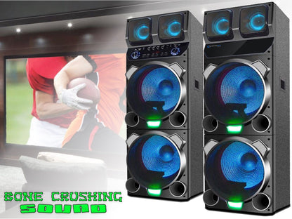 10,000 Watt Pair Of Speakers - Black