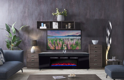 Fireplace TV Stand For 75-80" TV's - Black