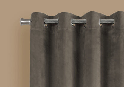 2 Pieces Set, Curtain Panel, Room Darkening, Grommet, Contemporary & Modern