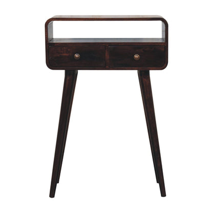 Solid Wood Curved Console Table