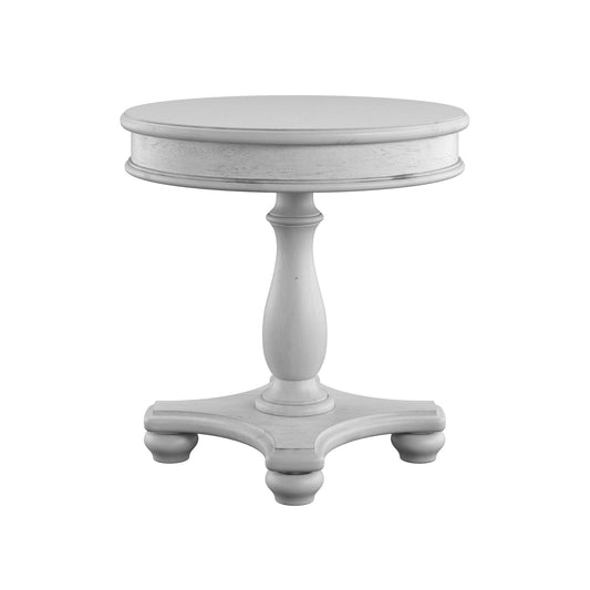 Round End Table - Gray