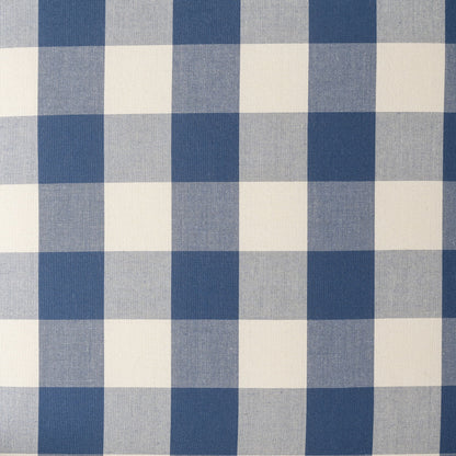 Buffalo Plaid Push Back Recliner Chair For Living Room - Blue / White